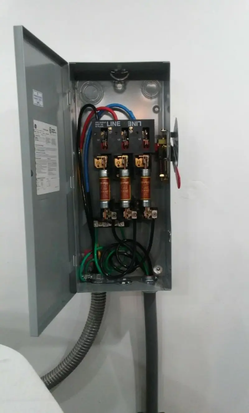 Three-phase disconnect switch installed for Electrical Wiring & Rewiring in Staunton